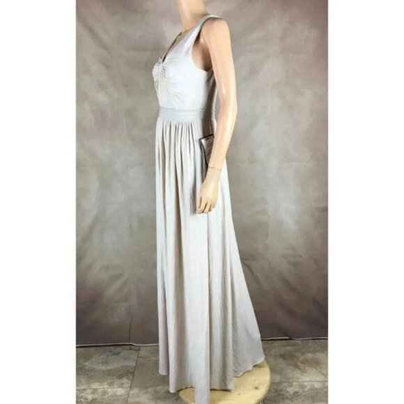 ADRIANNA PAPELL V-Neck Shimmer Gown with Pockets NWT 4 - Picture 12 of 12